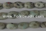 COV53 15.5 inches 8*12mm oval sesame jasper beads wholesale