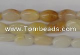 COV55 15.5 inches 8*12mm oval yellow jade gemstone beads wholesale