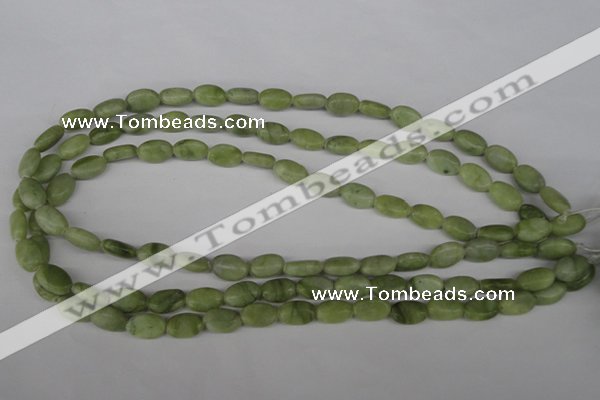 COV56 15.5 inches 8*12mm oval seaweed jade gemstone beads wholesale