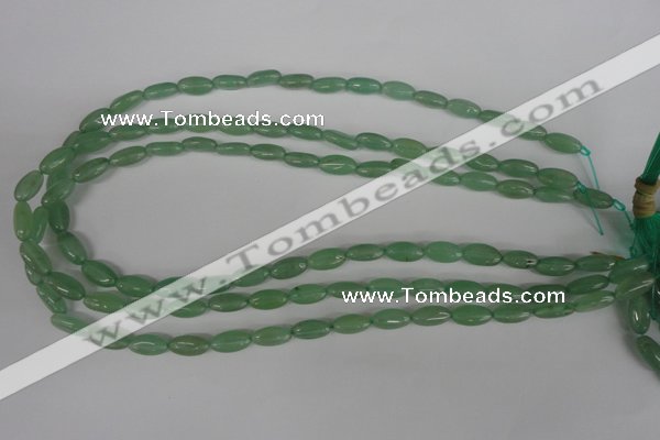 COV59 15.5 inches 6*12mm oval green aventurine beads wholesale