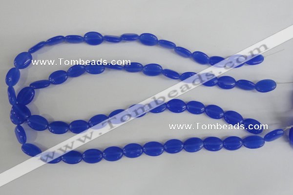 COV64 15.5 inches 10*14mm oval candy jade beads wholesale