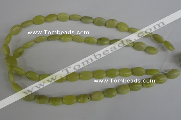 COV70 15.5 inches 10*14mm oval lemon jade beads wholesale