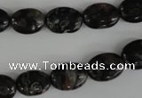 COV71 15.5 inches 10*14mm oval plum blossom jade beads wholesale