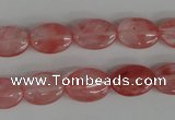 COV91 15.5 inches 10*14mm oval cherry quartz beads wholesale