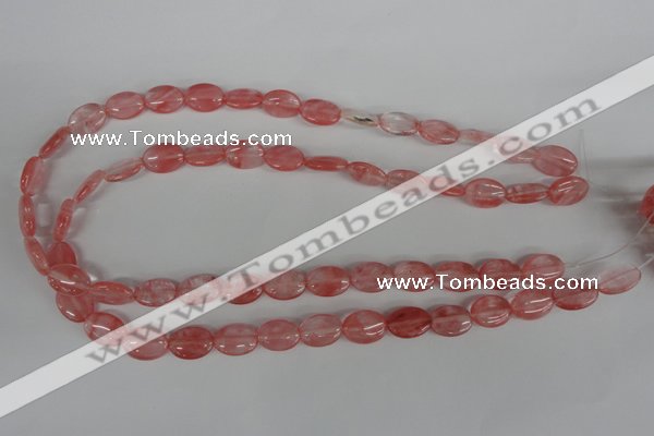 COV91 15.5 inches 10*14mm oval cherry quartz beads wholesale