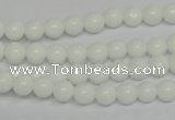 CPB02 15.5 inches 6mm round white porcelain beads wholesale