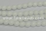 CPB02 15.5 inches 6mm round white porcelain beads wholesale