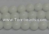 CPB04 15.5 inches 10mm round white porcelain beads wholesale