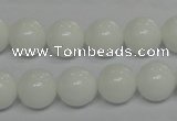 CPB05 15.5 inches 12mm round white porcelain beads wholesale