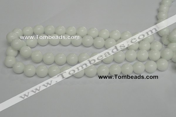 CPB06 15.5 inches 14mm round white porcelain beads wholesale