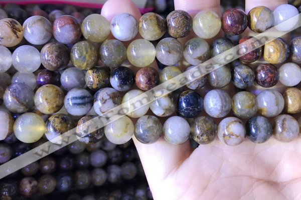 CPB1025 15.5 inches 9mm round natural pietersite beads