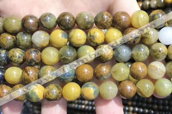 CPB1054 15.5 inches 12mm round golden pietersite beads wholesale