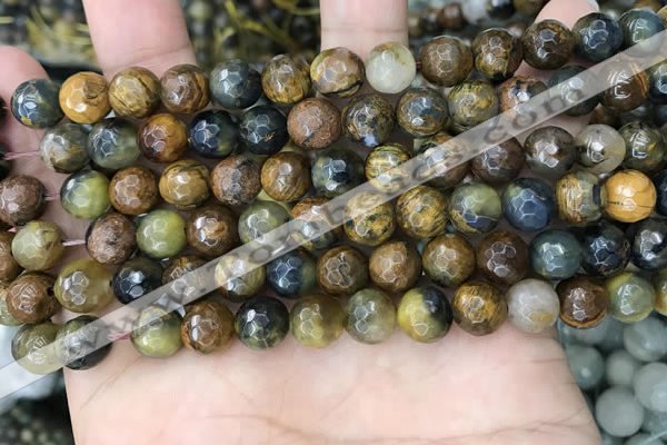 CPB1066 15.5 inches 6mm faceted round natural pietersite beads