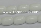 CPB12 15.5 inches 12*16mm drum white porcelain beads wholesale