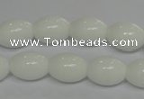 CPB17 15.5 inches 10*14mm rice white porcelain beads wholesale