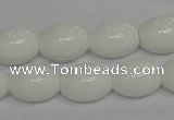 CPB18 15.5 inches 12*16mm rice white porcelain beads wholesale