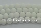 CPB410 15.5 inches 4mm round matte white porcelain beads