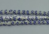 CPB501 15.5 inches 6mm round Painted porcelain beads
