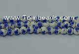 CPB545 15.5 inches 14mm round Painted porcelain beads