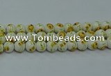 CPB561 15.5 inches 6mm round Painted porcelain beads