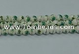 CPB581 15.5 inches 6mm round Painted porcelain beads