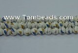 CPB592 15.5 inches 8mm round Painted porcelain beads