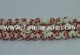 CPB611 15.5 inches 6mm round Painted porcelain beads