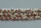 CPB613 15.5 inches 10mm round Painted porcelain beads