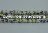 CPB622 15.5 inches 8mm round Painted porcelain beads