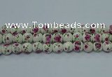 CPB631 15.5 inches 6mm round Painted porcelain beads