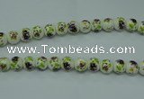 CPB662 15.5 inches 8mm round Painted porcelain beads