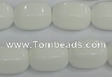 CPB68 15.5 inches 15*20mm drum white porcelain beads wholesale