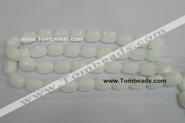 CPB68 15.5 inches 15*20mm drum white porcelain beads wholesale