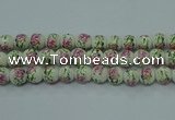 CPB683 15.5 inches 10mm round Painted porcelain beads