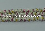 CPB691 15.5 inches 6mm round Painted porcelain beads