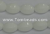 CPB70 15.5 inches 12*16mm rice white porcelain beads wholesale