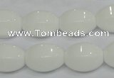 CPB71 15.5 inches 13*18mm rice white porcelain beads wholesale