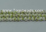 CPB721 15.5 inches 6mm round Painted porcelain beads