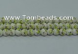 CPB724 15.5 inches 12mm round Painted porcelain beads