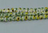 CPB731 15.5 inches 6mm round Painted porcelain beads