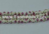 CPB741 15.5 inches 6mm round Painted porcelain beads