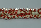 CPB762 15.5 inches 8mm round Painted porcelain beads