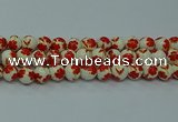 CPB763 15.5 inches 10mm round Painted porcelain beads