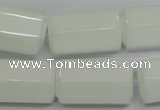 CPB78 15.5 inches 15*25mm column white porcelain beads wholesale