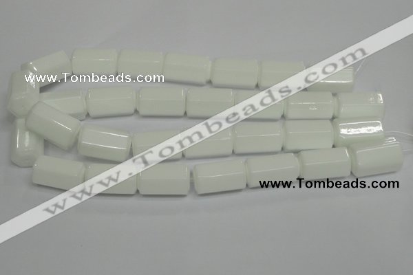 CPB78 15.5 inches 15*25mm column white porcelain beads wholesale