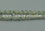 CPB781 15.5 inches 6mm round Painted porcelain beads