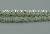 CPB782 15.5 inches 8mm round Painted porcelain beads