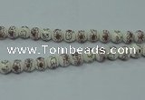 CPB791 15.5 inches 6mm round Painted porcelain beads