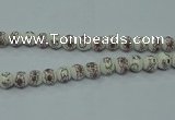 CPB792 15.5 inches 8mm round Painted porcelain beads