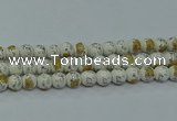 CPB801 15.5 inches 6mm round Painted porcelain beads